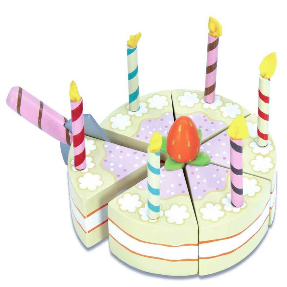 Le Toy Van Honeybake vanilla wooden birthday cake-pretend play-Le Toy Van-Dilly Dally Kids