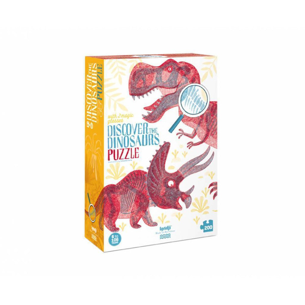 discover the dinosaurs 200 piece puzzle-puzzles-Fire the Imagination-Dilly Dally Kids