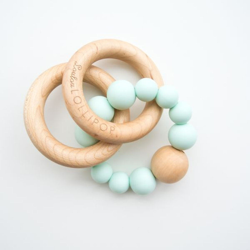 Loulou Lollipop bubble teether in mint-accessories-Loulou Lollipop-Dilly Dally Kids