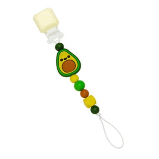 Loulou Lollipop darling pacifier clip avocado – Dilly Dally Kids - Main Image