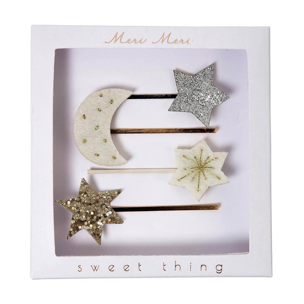 Meri Meri moon and star hair clips-accessories-Merri Merri-Dilly Dally Kids