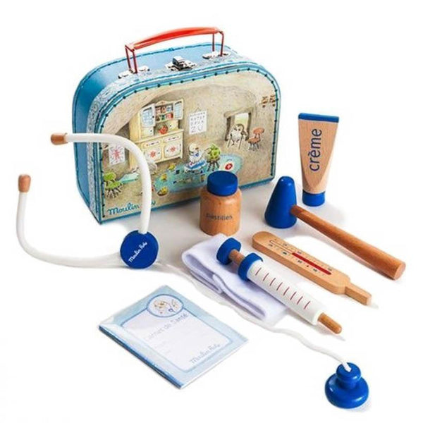 Moulin Roty doctor kit in suitcase Dilly Dally Kids