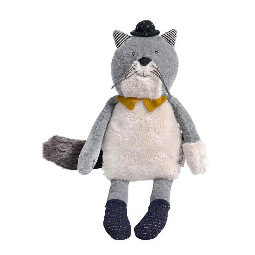 Moulin Roty Fernand grey cat soft toy-baby-Fire the Imagination-Dilly Dally Kids