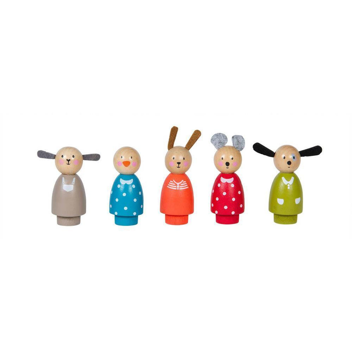 Moulin Roty grande famille wood characters set-people, animals & lands-Fire the Imagination-Dilly Dally Kids