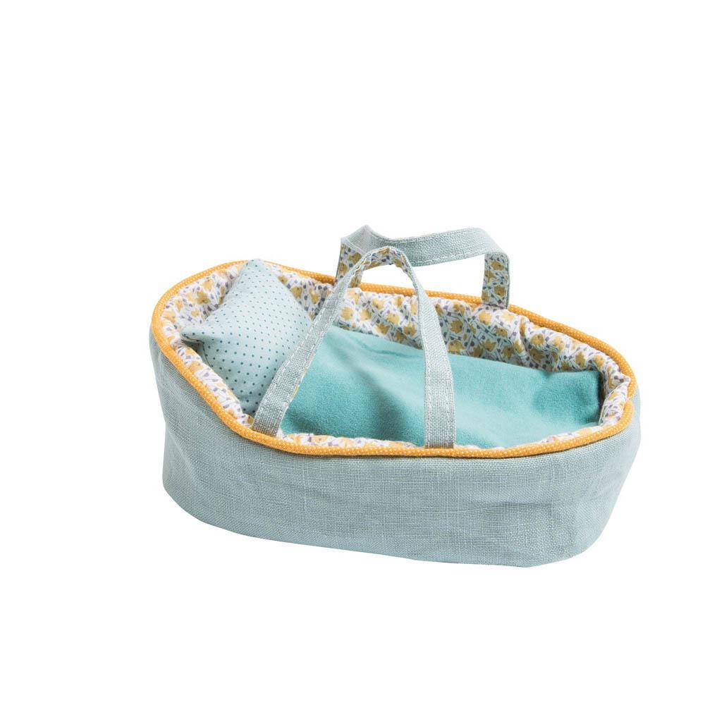 Moulin Roty mirabelle carry cot small-puppets, stuffies & dolls-Fire the Imagination-Dilly Dally Kids