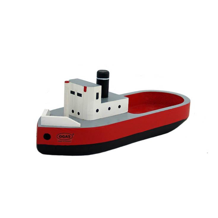 Ogas red and black wooden tugboat – Dilly Dally Kids