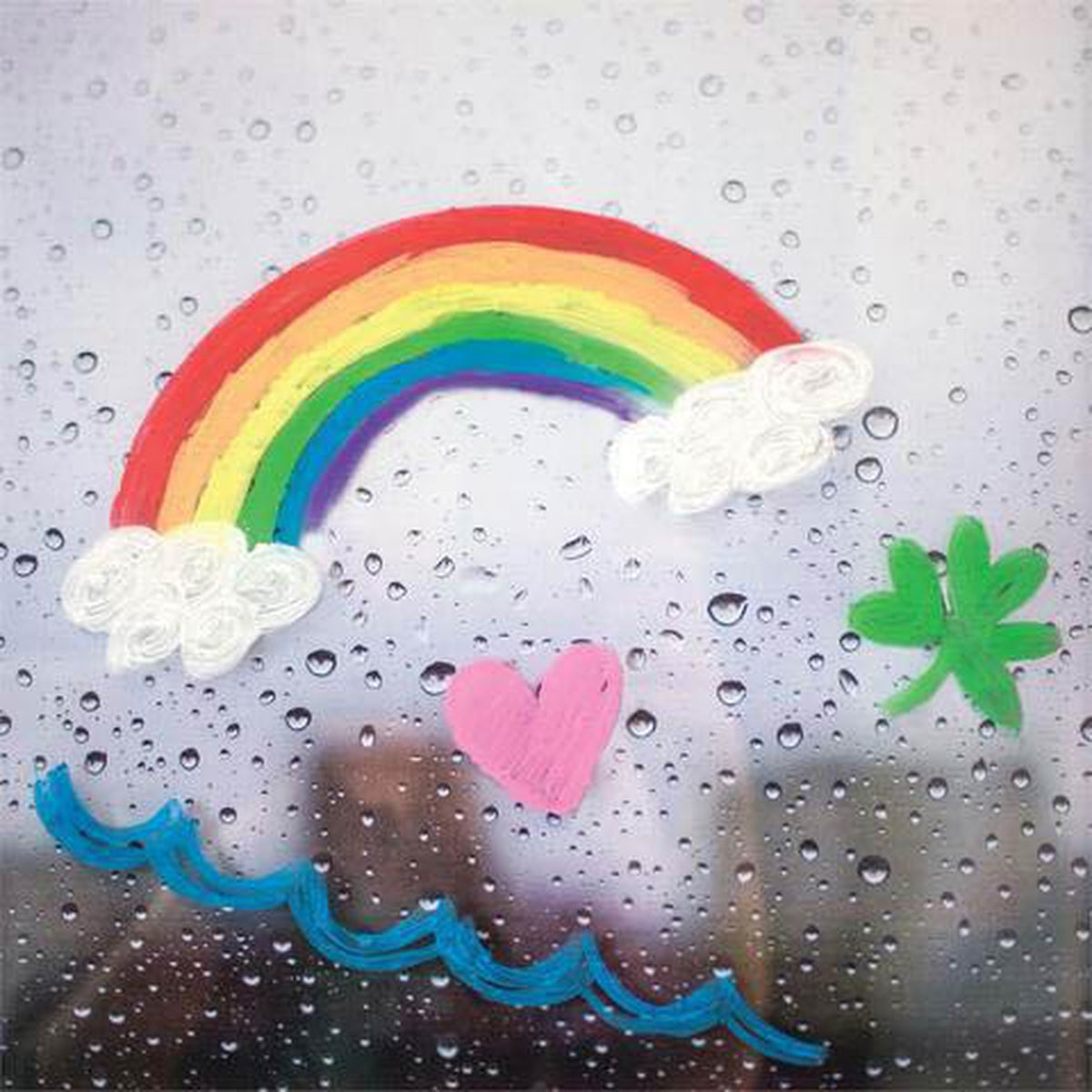 鉛筆画「My rainy day」　B5大サイズ Ooly rainy dayz gel crayons set of 12 – Dilly Dally Kids