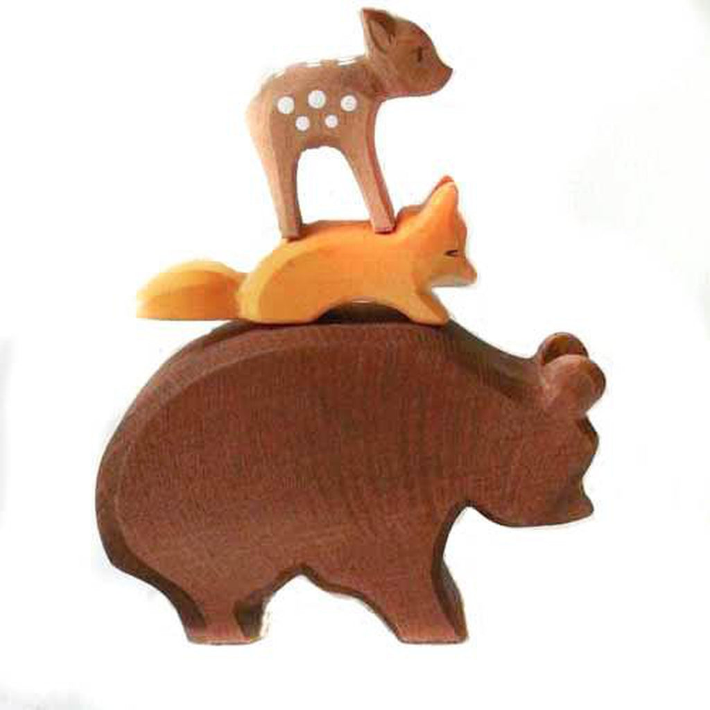 Ostheimer wooden brown bear-people, animals & lands-Fire the Imagination-Dilly Dally Kids