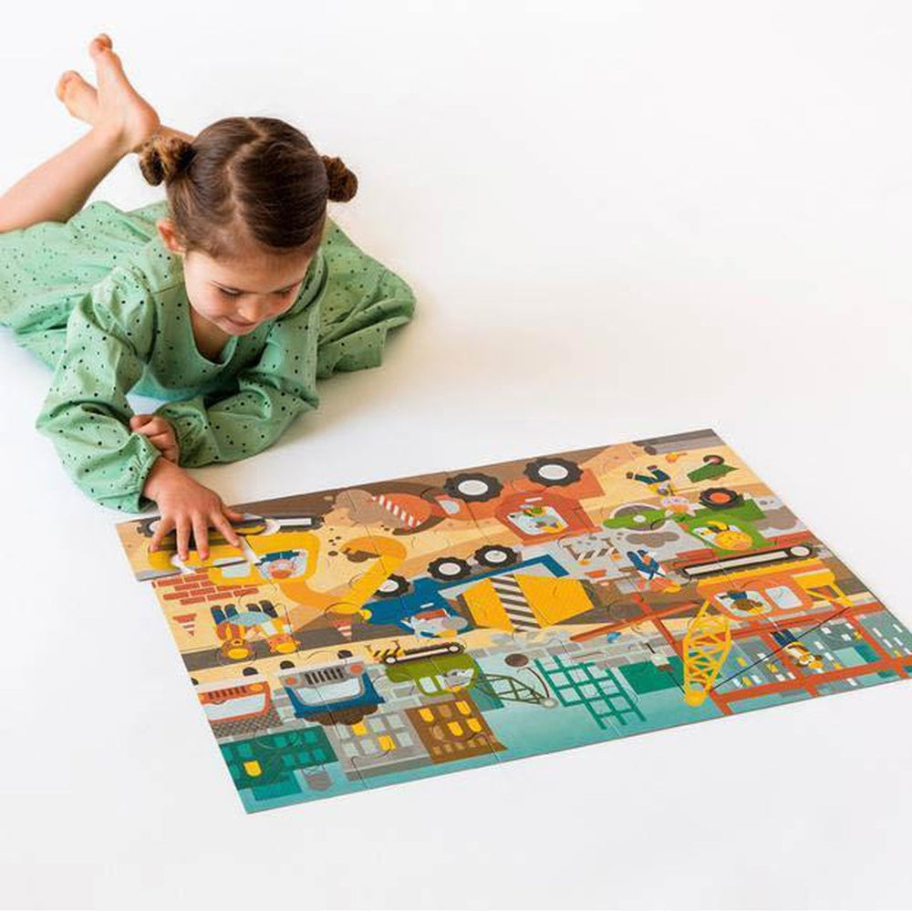 Petit Collage construction site floor puzzle-puzzles-Petit Collage-Dilly Dally Kids