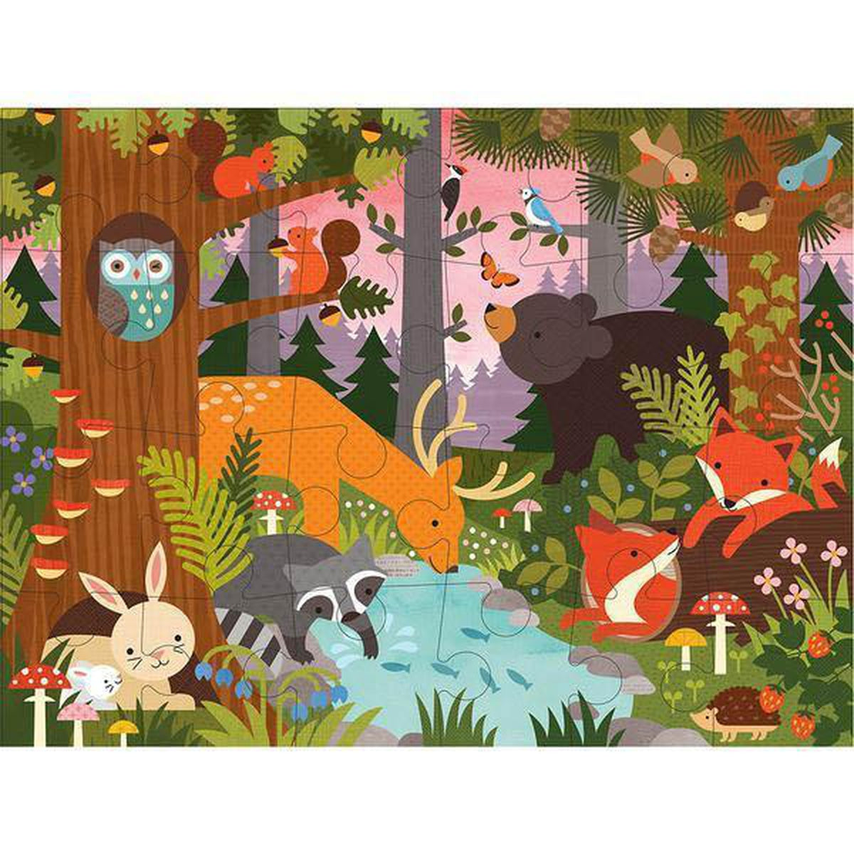 Petit Collage enchanted woodlands floor puzzle-puzzles-Petit Collage-Dilly Dally Kids