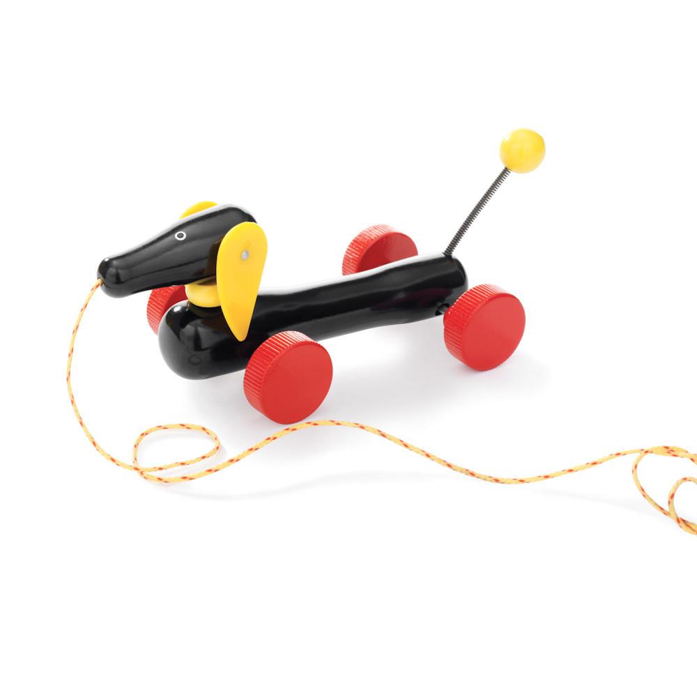 pull-along dachshund-toddler vehicles-Brio-Dilly Dally Kids
