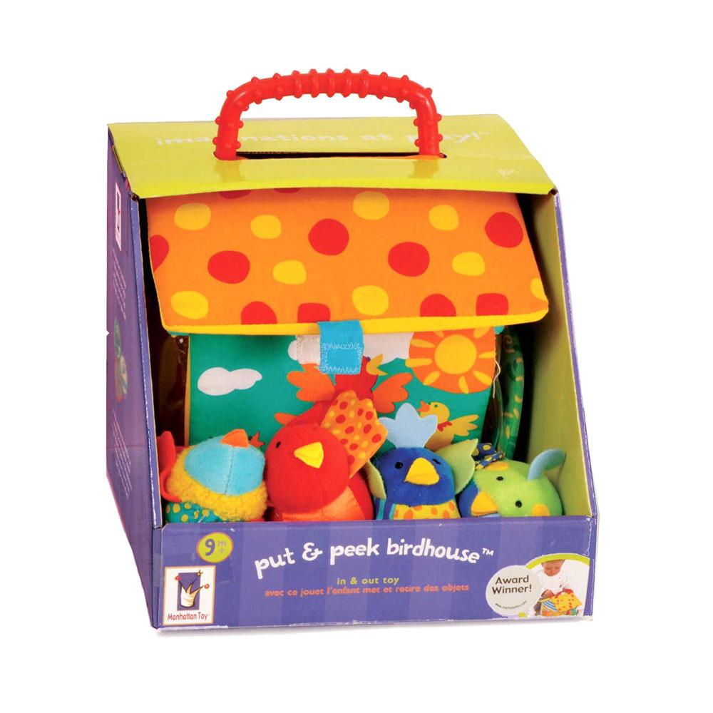 put & peek birdhouse-baby stuffies and toys-Manhattan Toy / Automoblox-Dilly Dally Kids