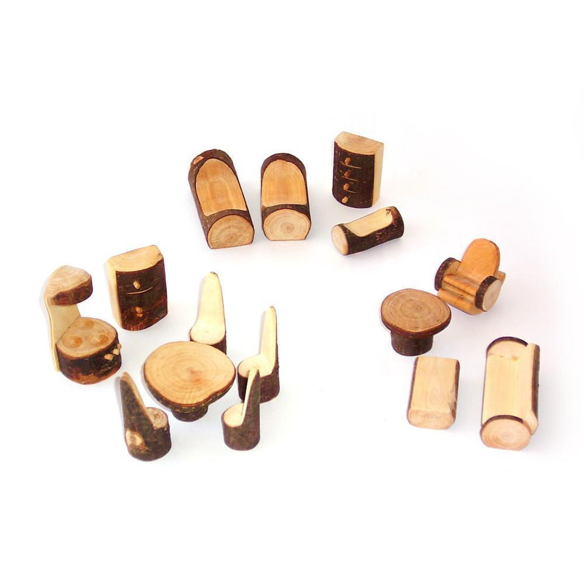 raw wood furniture set-people, animals & lands-Decor Spielzeug Wooden Toys-Dilly Dally Kids