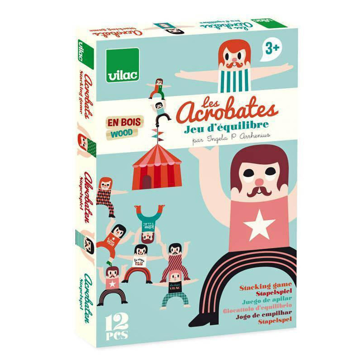 Chair Stacking Acrobat Vilac acrobat stacking toy – Dilly Dally Kids