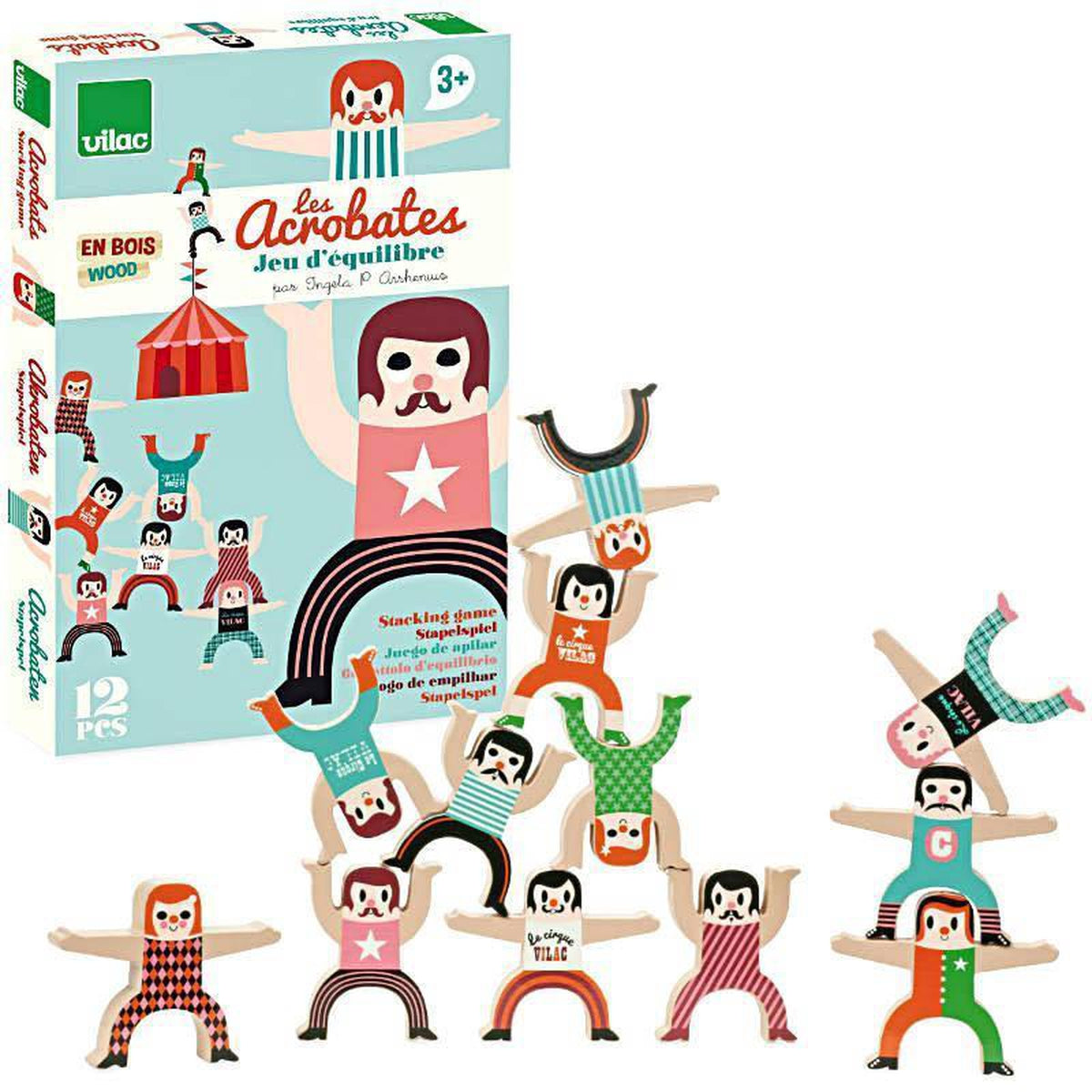 Vilac acrobat stacking toy-blocks & building sets-Fire the Imagination-Dilly Dally Kids