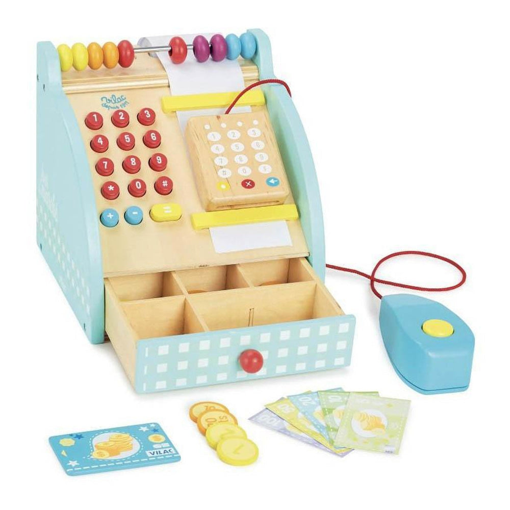 Vilac cash register-pretend play-Fire the Imagination-Dilly Dally Kids