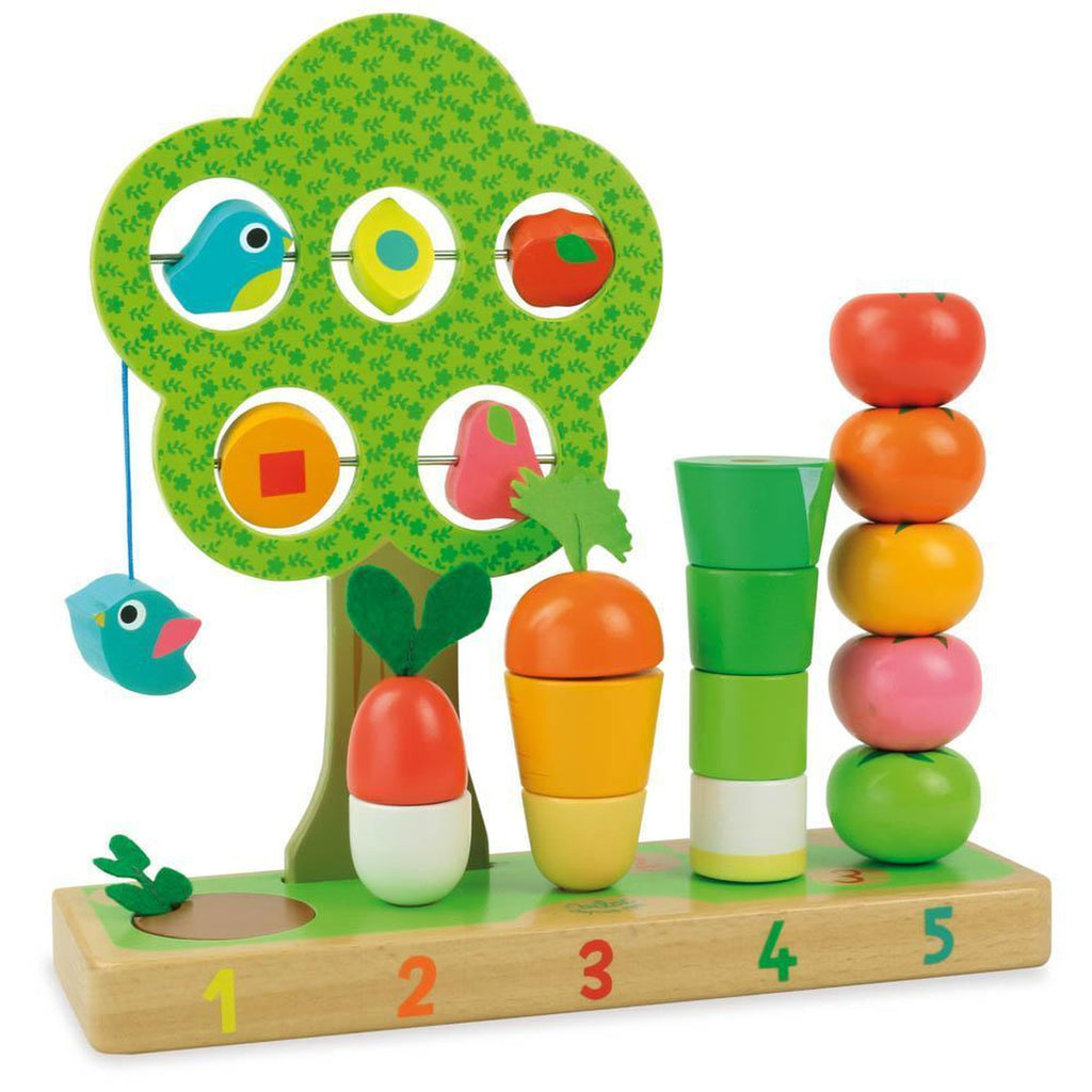 Vilac counting vegetables stacking toy-baby-Fire the Imagination-Dilly Dally Kids