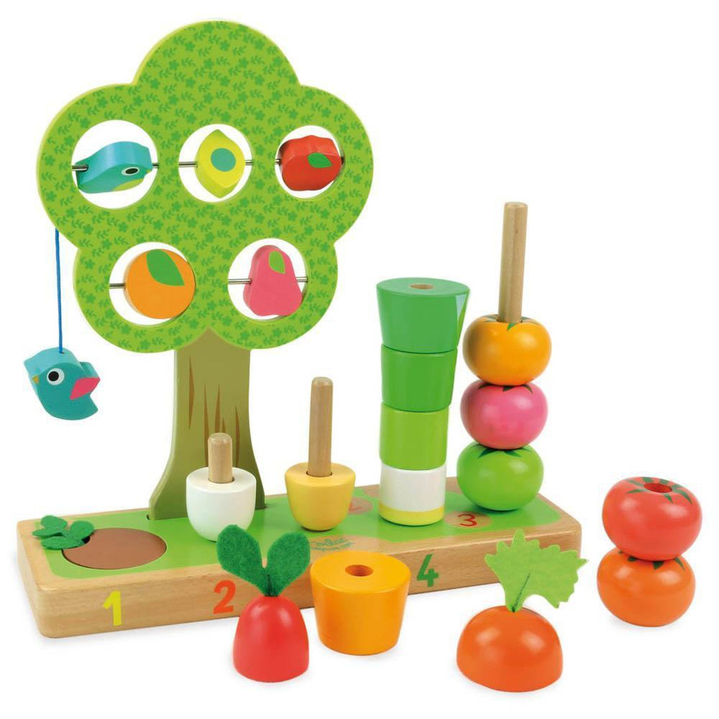 Vilac counting vegetables stacking toy-baby-Fire the Imagination-Dilly Dally Kids