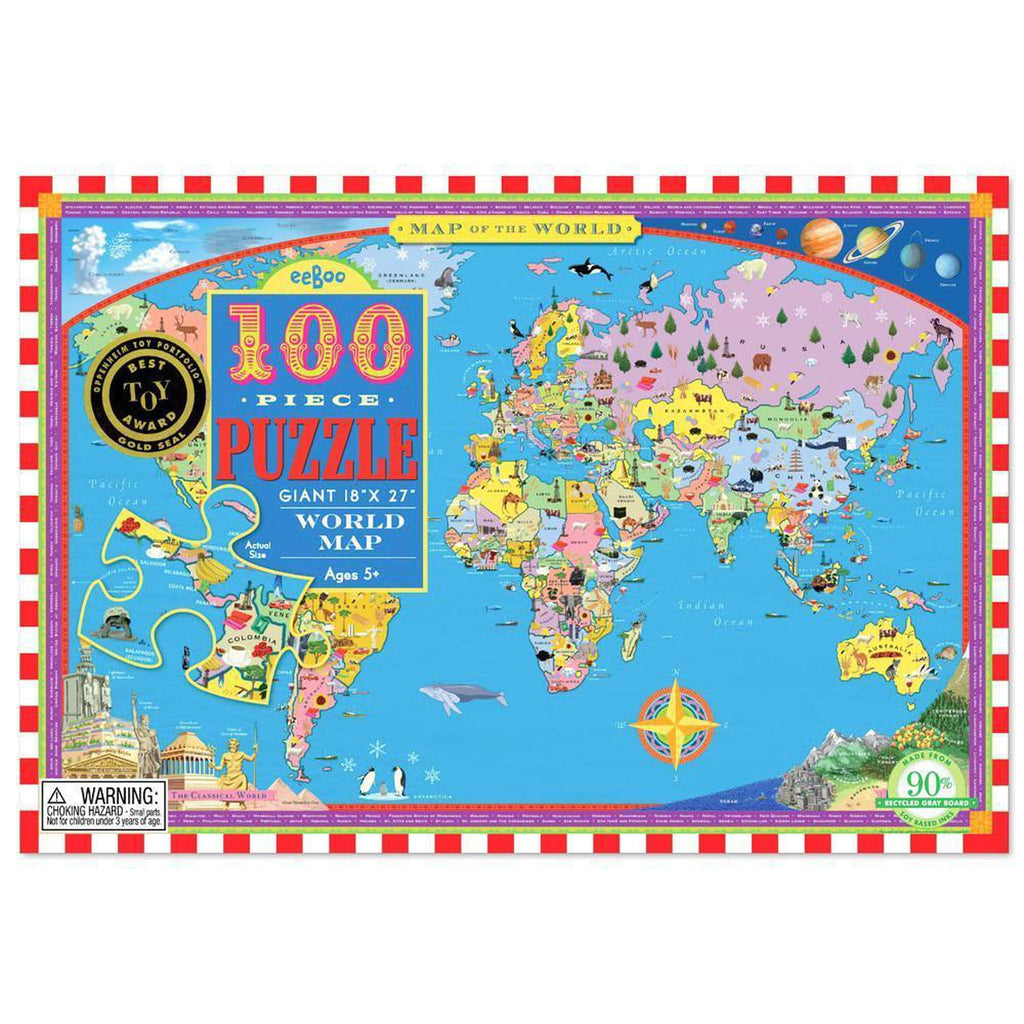 world map puzzle-puzzles-eeBoo Toys & Gifts-Dilly Dally Kids