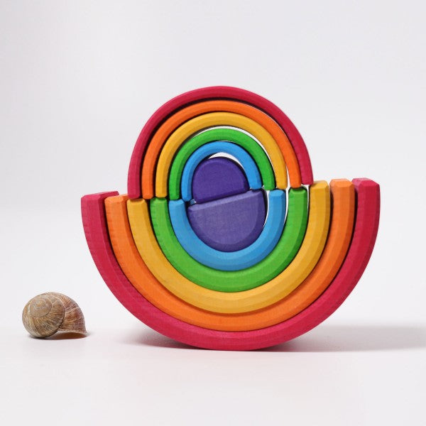 Grimm's small wooden rainbow stacker