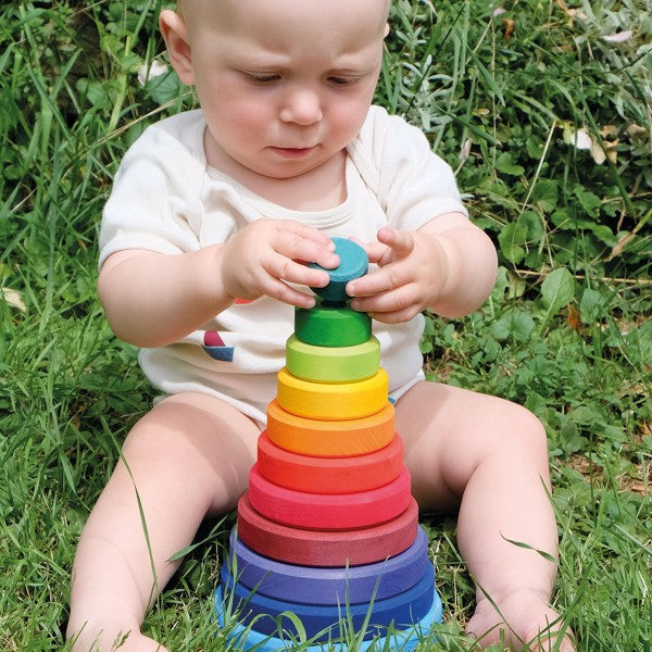 Grimm's large rainbow conical stacking tower